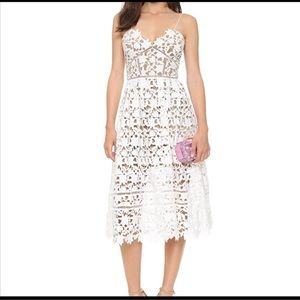 Self Portrait Azeale White Midi Dress size 4